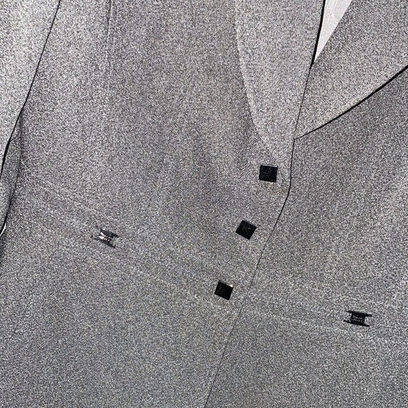 Tahari gray snap front blazer jacket - Picture 2 of 7